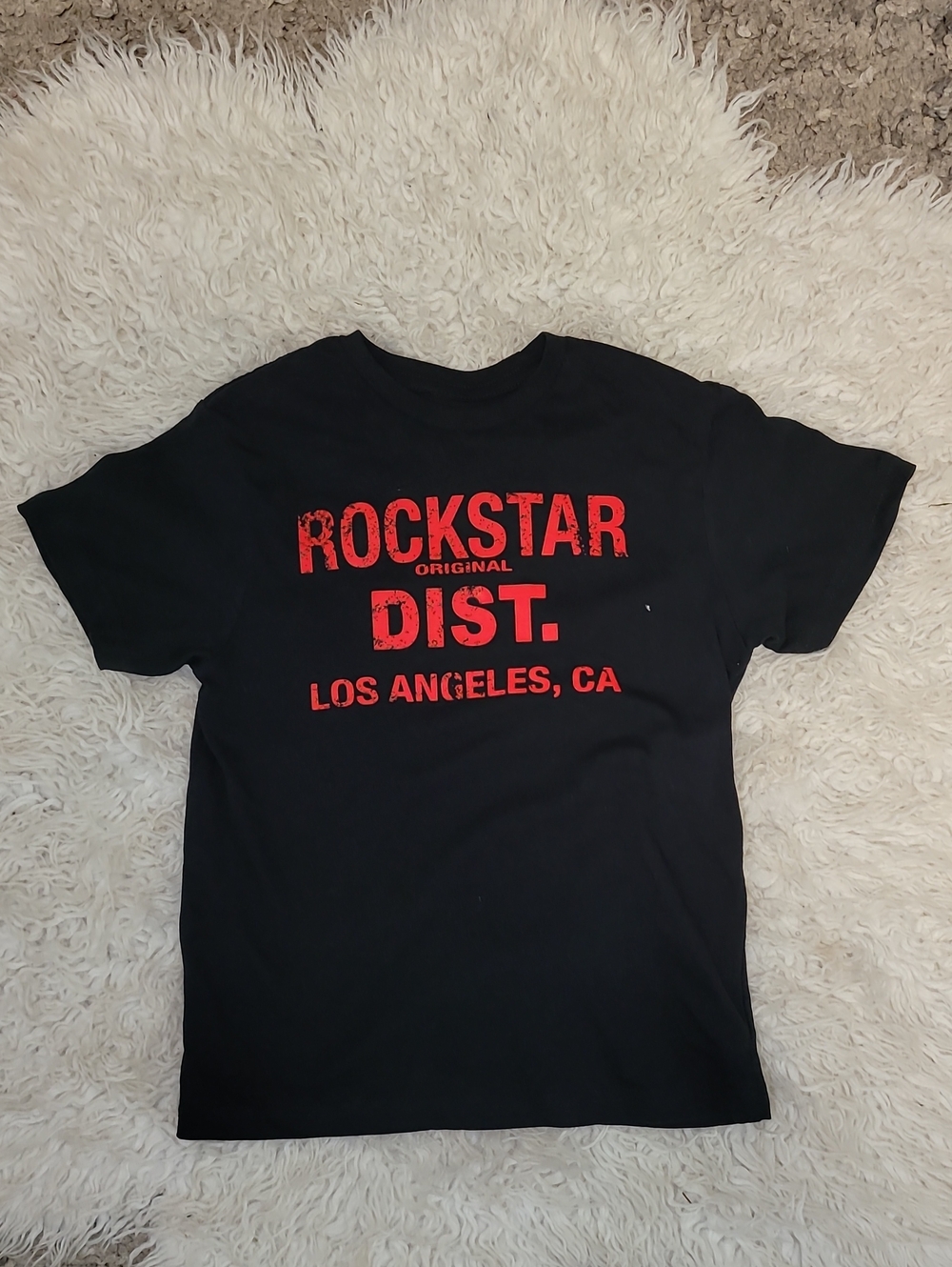 Kids Black Tee with Red Logo